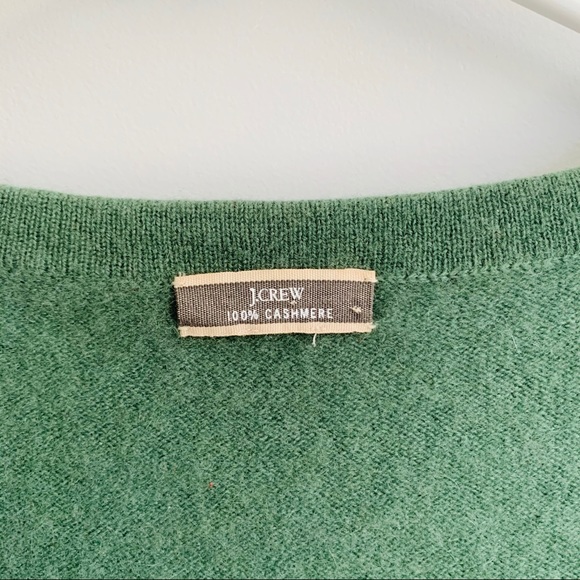J.Crew Camo Green 100% Cashmere Shirt Sim Sweater - Picture 4 of 15